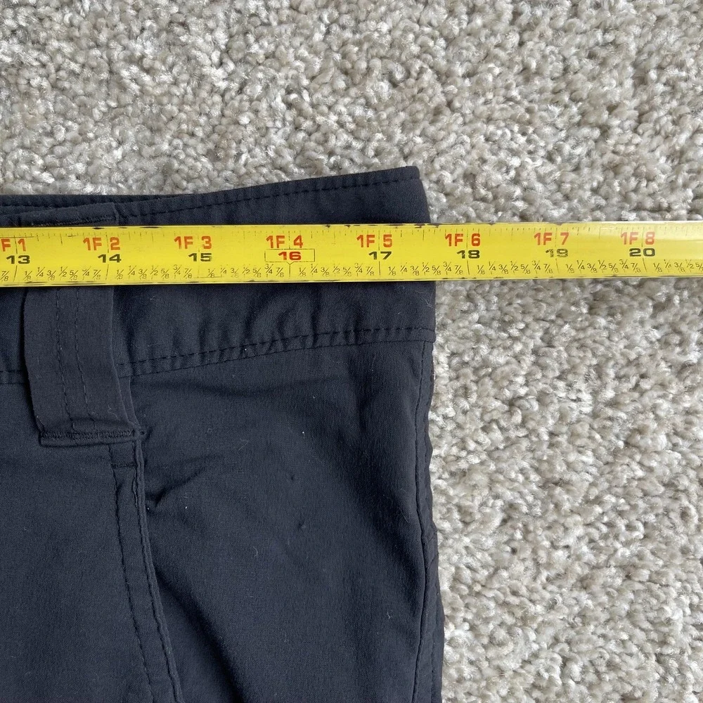 Columbia Capri Pants Womens 12 Black Omni-Shade Zip Pocket Hiking Sun Protection